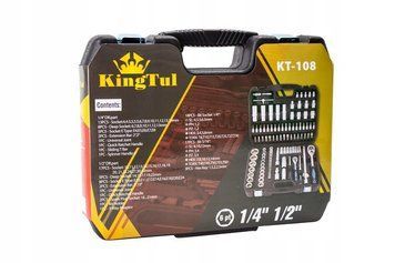 Набор инструмента 108 предметов King Tul 1/2 1/4 набор инструментов для авто набор торцевых насадок с трещоткой DOM-75241_max фото