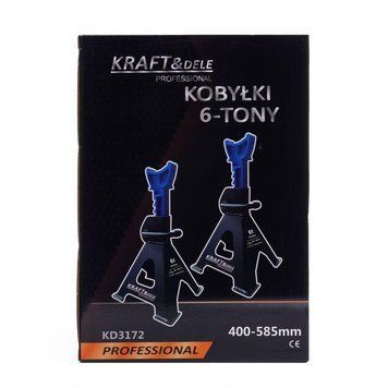 Стійки під автомобіль страхувальні 6т, 400-585 мм Kraft&Dele KD3172 підставки під автомобіль KD-KD3172 фото