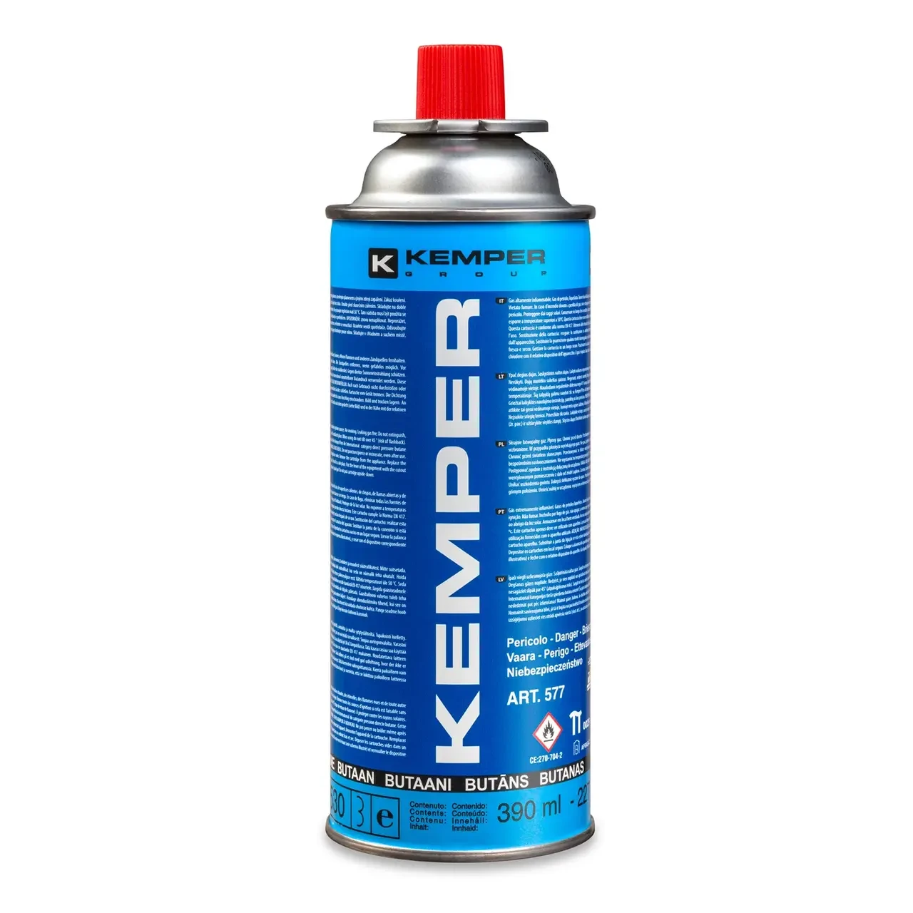Газовий балон для кемпінгових плит Kemper 390 мл балон з газом бутан змінний балон для туристичних пальників балони з газом