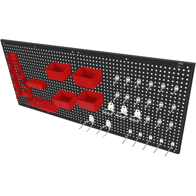 Настенный стенд-органайзер для инструментов 112x45 см Kraft&Dele KD11897 модульная подвесная стойка с крючками и контейнерами
