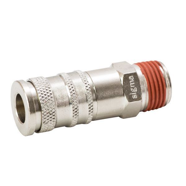 Усиленное быстросъемное соединение MT 1/2" SIGMA (7021431) фитинг с внешней резьбой с клапаном SG-7021431 фото