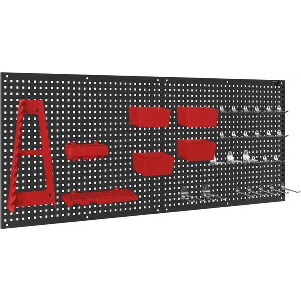 Настенный стенд-органайзер для инструментов 112x45 см Kraft&Dele KD11897 модульная подвесная стойка с крючками и контейнерами &mdash; выбор для дома и мастерской KD-KD11897 фото