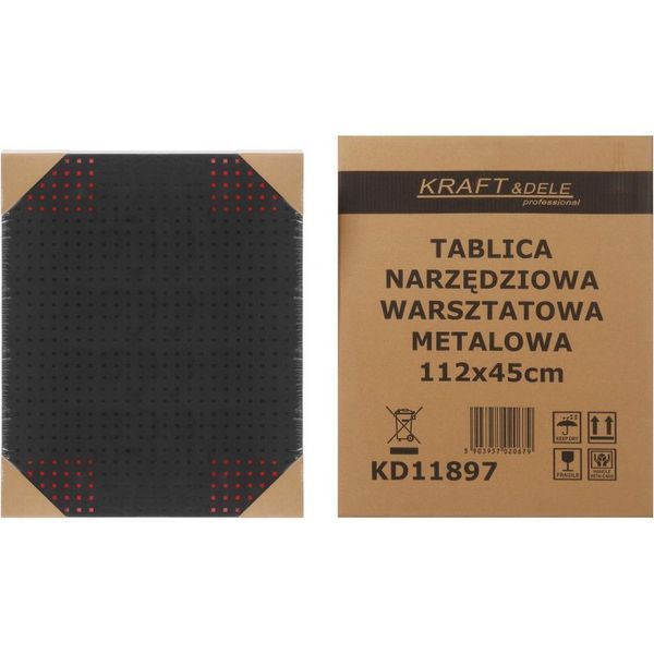Настенный стенд-органайзер для инструментов 112x45 см Kraft&Dele KD11897 модульная подвесная стойка с крючками и контейнерами &mdash; выбор для дома и мастерской KD-KD11897 фото