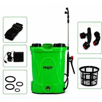 Садовий обприскувач 12 л Helper HP-1152 8Ah/12V електричний обприскувач для обробки городу обприскувач на акумуляторі HP - 1152 фото