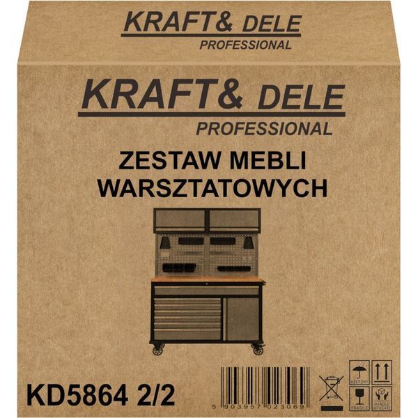 Мобильный рабочий стол 145&times;50&times;197 см Kraft&Dele KD5864 мобильная мастерская верстак с ящиками стендом и полками инструментальная тележка &mdash; выбор для дома и мастерской KD-KD5864 фото