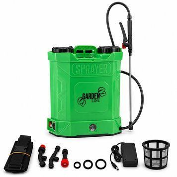 Обприскувач акумуляторний GARDEN LINE 16 л 12 В обприскувач садовий електричний обприскувач для зрошення DOM-DEMON_O724_max фото