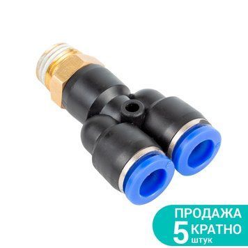 Штуцер цанговый (Y-образный) &Oslash;8мм МТ 3/8" SIGMA (7027821) SG-7027821 фото