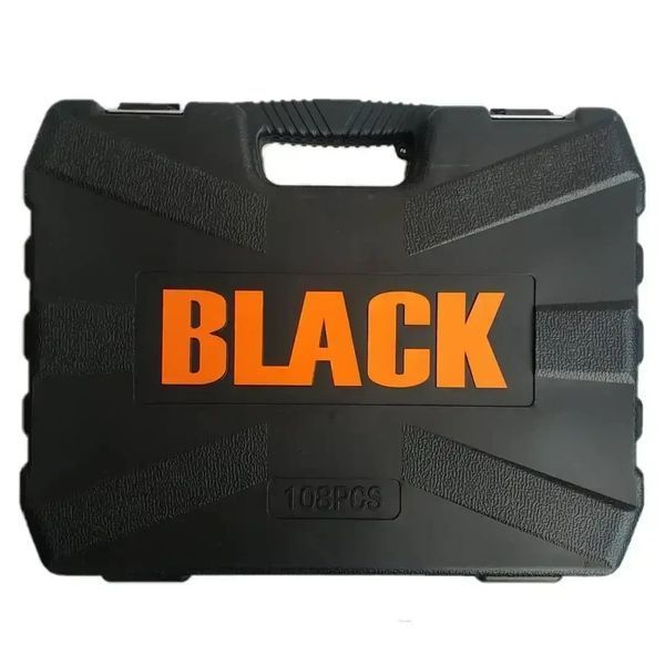 Набор инструментов, ключей BLACK 108 предметов, противоударный кейс kvl BLACK фото