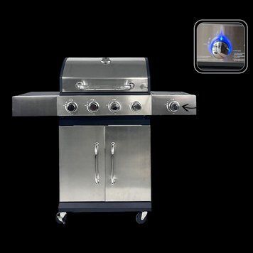 Гриль з нержавіючої сталі 13 кВт BBQ Meeting BBQ5368 гриль із п'єзорозпалом газовий гриль для стейків CH-BBQ5368 фото