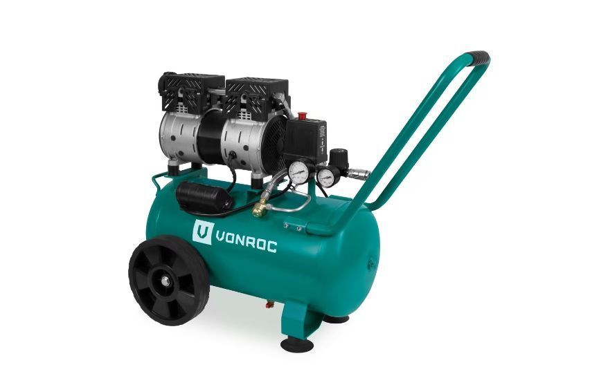 Компресор безмасляний для гаража VONROC CR506AC 24 л 750 Вт 8 бар компресор безмасляний для порошкового фарбування DOM-CR506AC фото