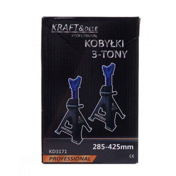Стійки під автомобіль страхувальні 3т, 285-425 мм Kraft&Dele KD3171 підставки під автомобіль KD-KD3171 фото