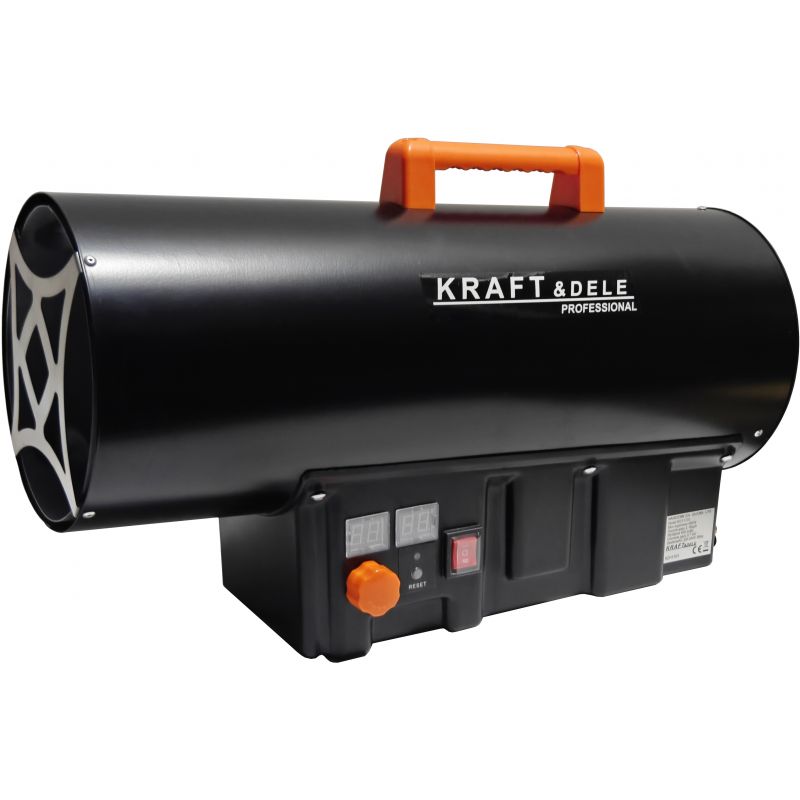 Газовая тепловая пушка с термостатом Kraft&Dele KD11701 40 кВт LPG, для обогрева мастерских, складов и теплиц