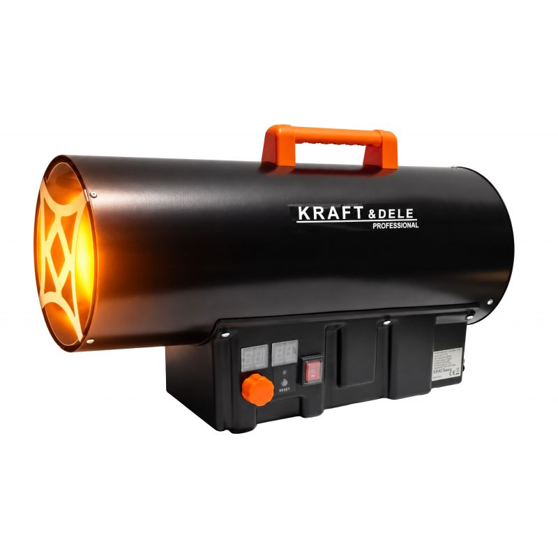 Газовая тепловая пушка с термостатом Kraft&Dele KD11701 40 кВт LPG, для обогрева мастерских, складов и теплиц