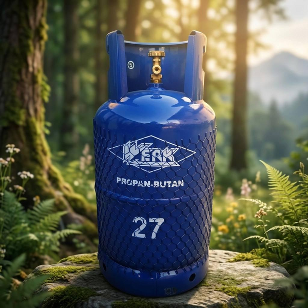 Бытовой газовый баллон Werk BP-125058 27 л, сталь 2,65 мм, до 12,5 кг газа &mdash; для плиты и обогревателя BP-125058 фото