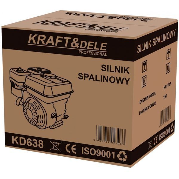 Двигун внутрішнього згоряння 7 к.с 19 мм Kraft&Dele KD638/19 бензиновий двигун для техніки мотор для бензотехніки двигуни &mdash; вибір для дому та майстерні KD-KD638/19 фото