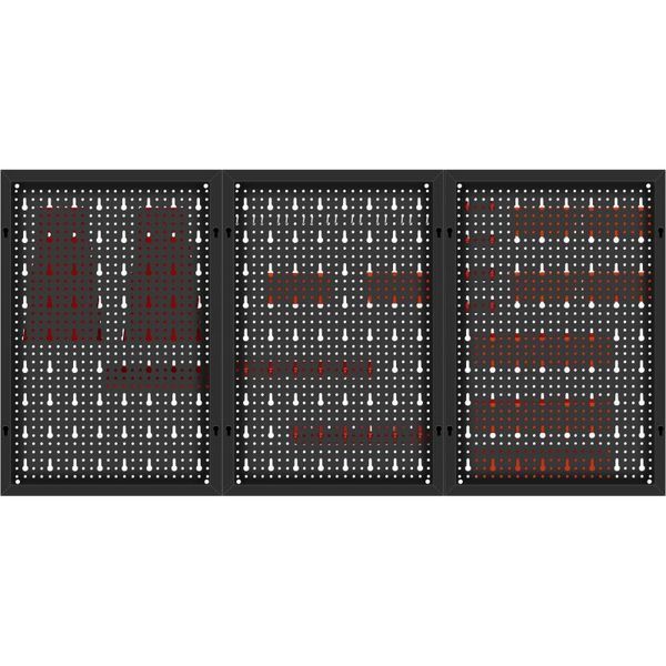 Складная настенная панель-органайзер 120x60 см Kraft&Dele KD11898 металлическая доска для инструментов 3-компонентный стенд для деталей &mdash; выбор для дома и мастерской KD-KD11898 фото