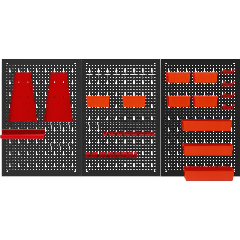 Складная настенная панель-органайзер 120x60 см Kraft&Dele KD11898 металлическая доска для инструментов 3-компонентный стенд для деталей