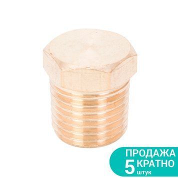 Заглушка з зовнішнім різьбовим з'єднанням MT 1/4" (латунь) SIGMA (7025911) SG-7025911 фото