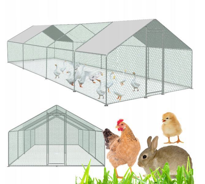 Загін для птиці на дачі FeatherBox 8x3x2 м 24 м&sup2; пересувний вольєр для курей вольєр для домашніх птахів DOM-20341 фото