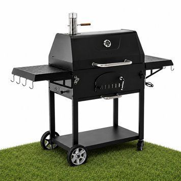 Гриль на колесах VULCANO&nbsp;BBQ&nbsp;153 x 65 x 137 см садовий гриль на вугіллі гриль для пікніка CH-BBQ5221 фото