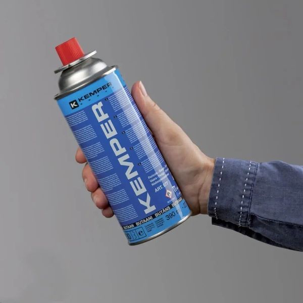 Газовый картридж, 220 г, бутан, кемпинговый газовый баллон для плит, горелок, Kemper, Италия 403 фото